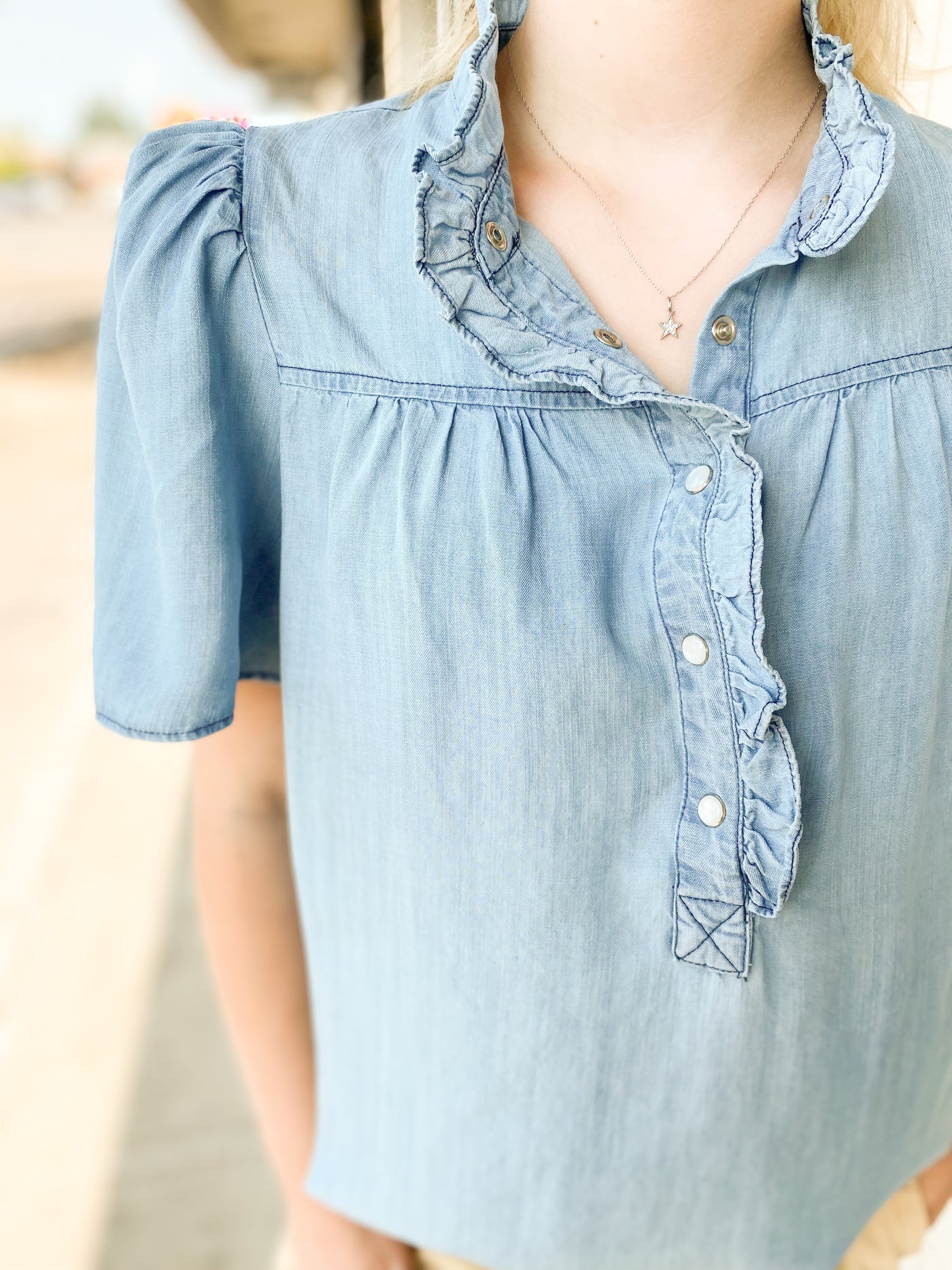 Patsy Denim Top