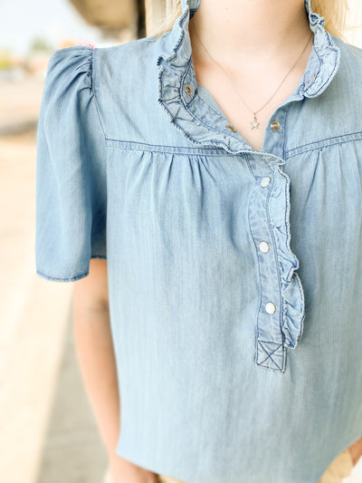 Patsy Denim Top