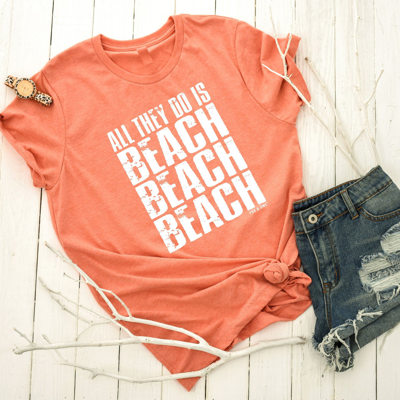 All They do is Beach Beach Graphic T-Shirt