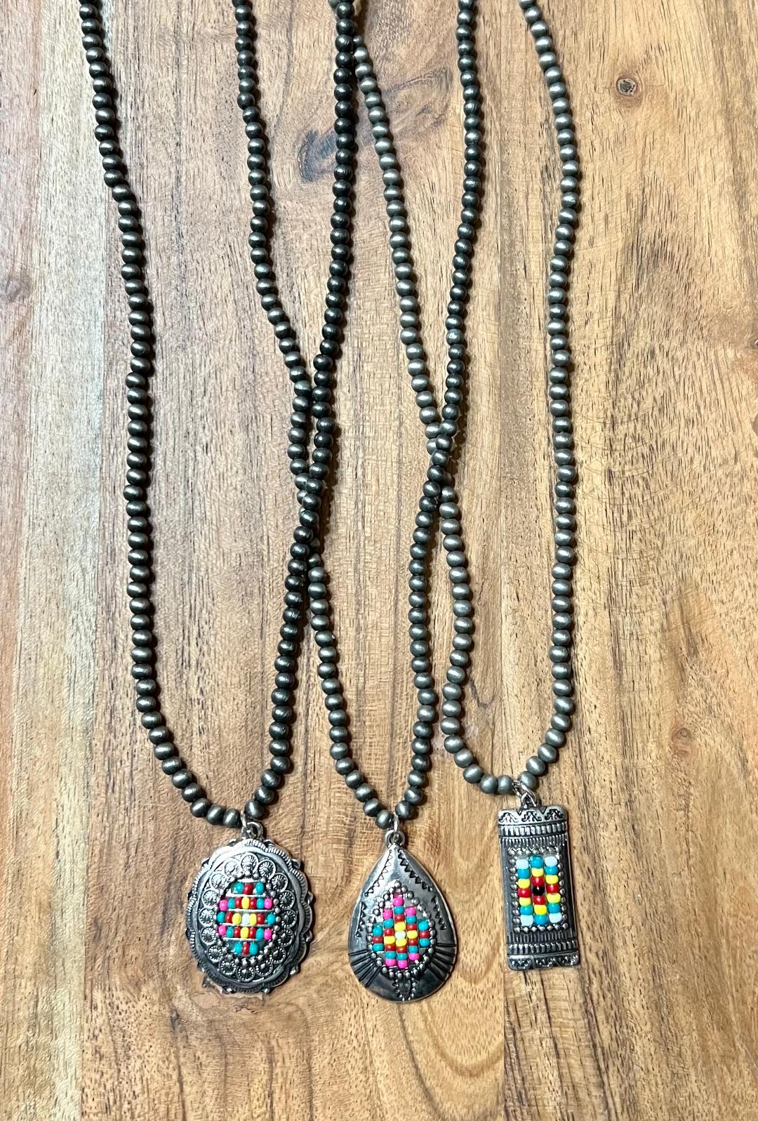 Inlay Beaded Necklace