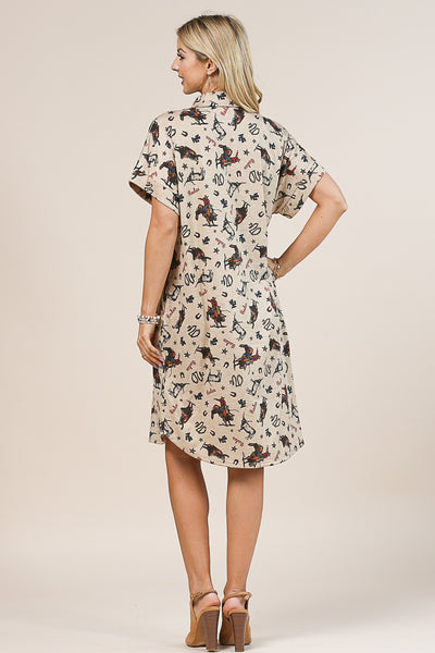 Western Print Dress