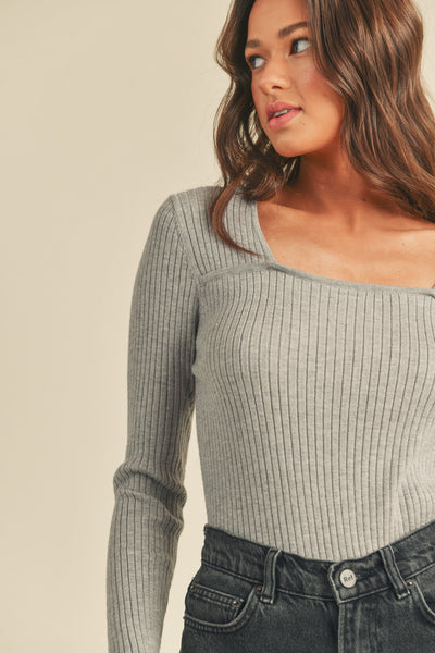 Ribbed Square Sweater