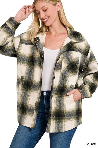Evelyn Oversized Yarn Dyed Shacket