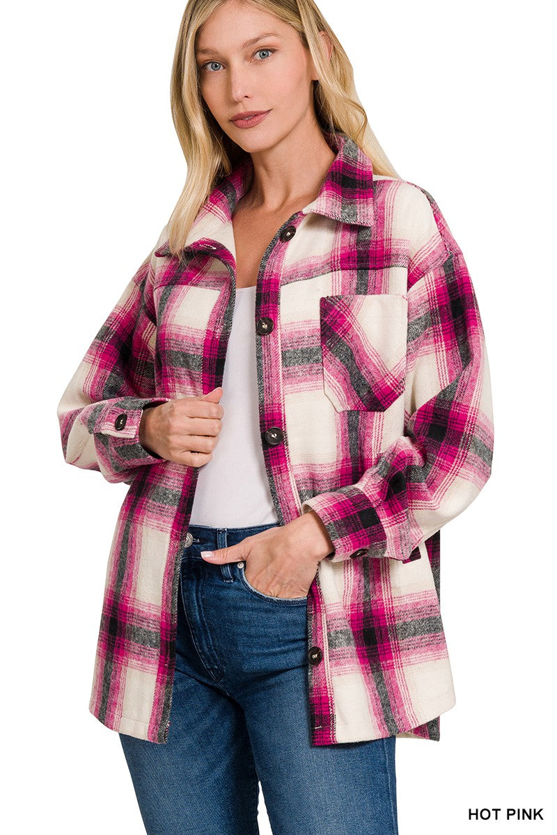 Evelyn Oversized Yarn Dyed Shacket