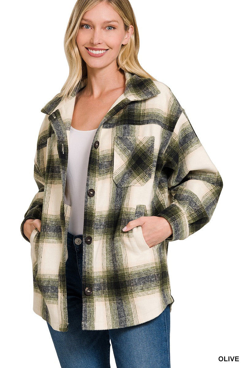 Evelyn Oversized Yarn Dyed Shacket