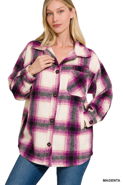 Evelyn Oversized Yarn Dyed Shacket