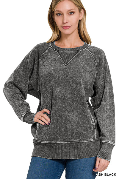 Harper Acid Washed Pullover