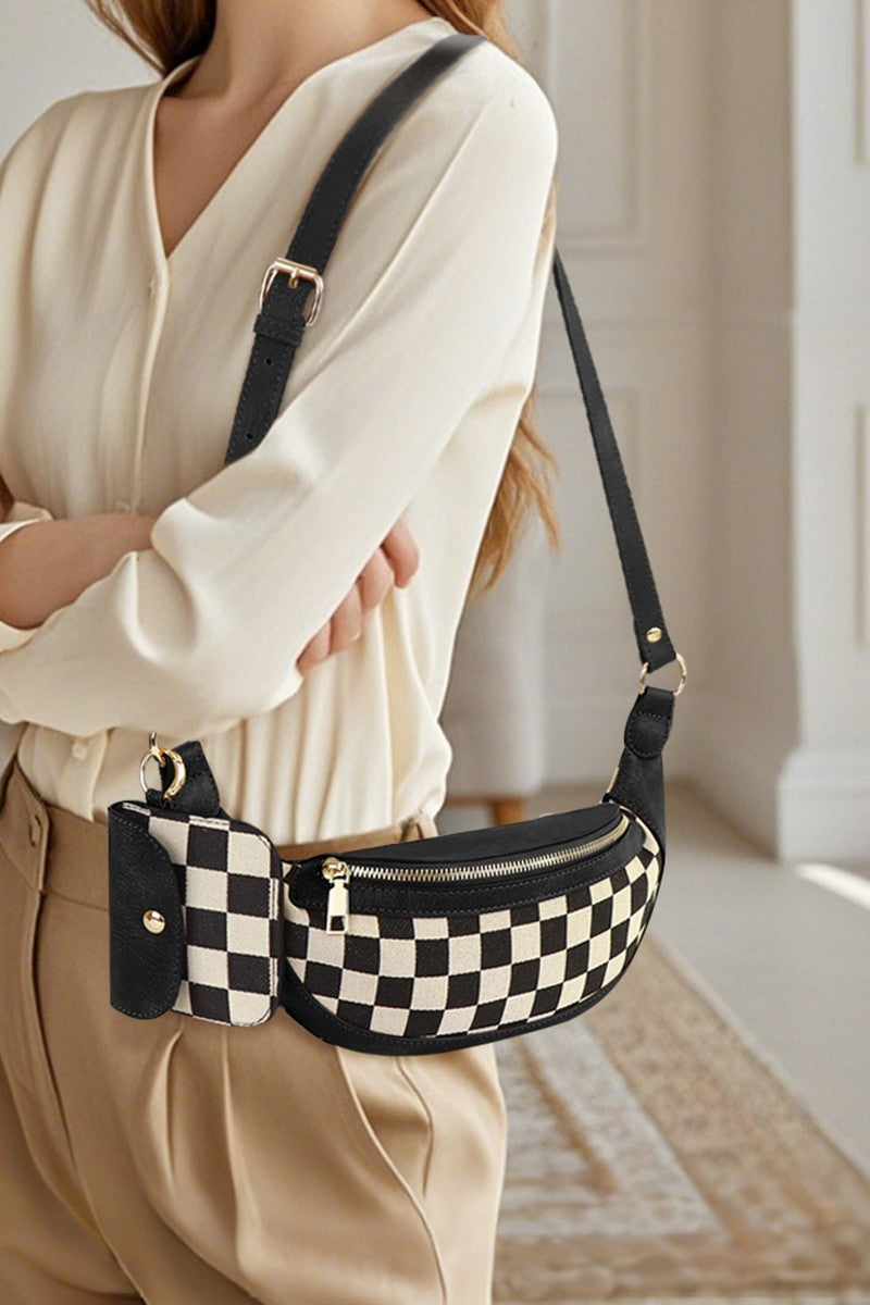 Camille Checkered Duo Crossbody