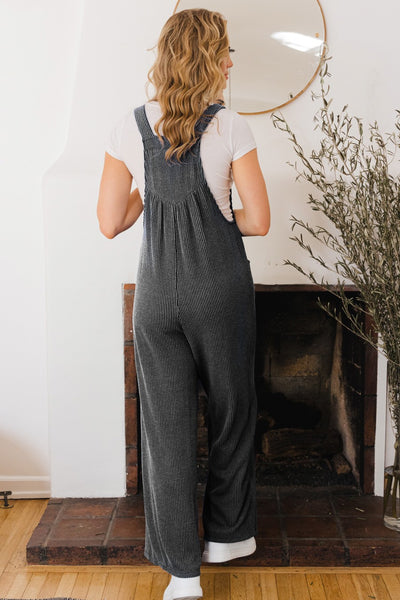 Textured Overall Jumpsuit