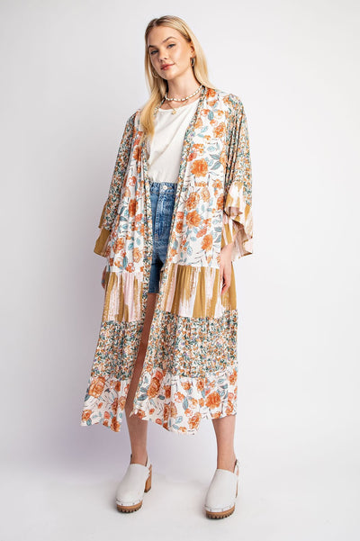 Melanie Floral Print Kimono