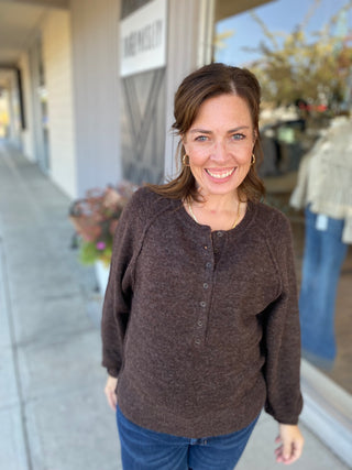 Raglan Henley Sweater