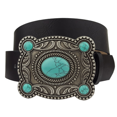Western Engraving Buckle Belt