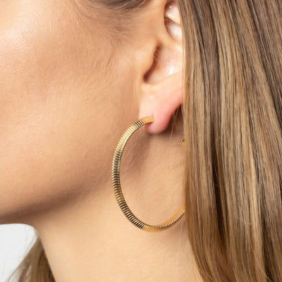 Textured Hoop Earrings