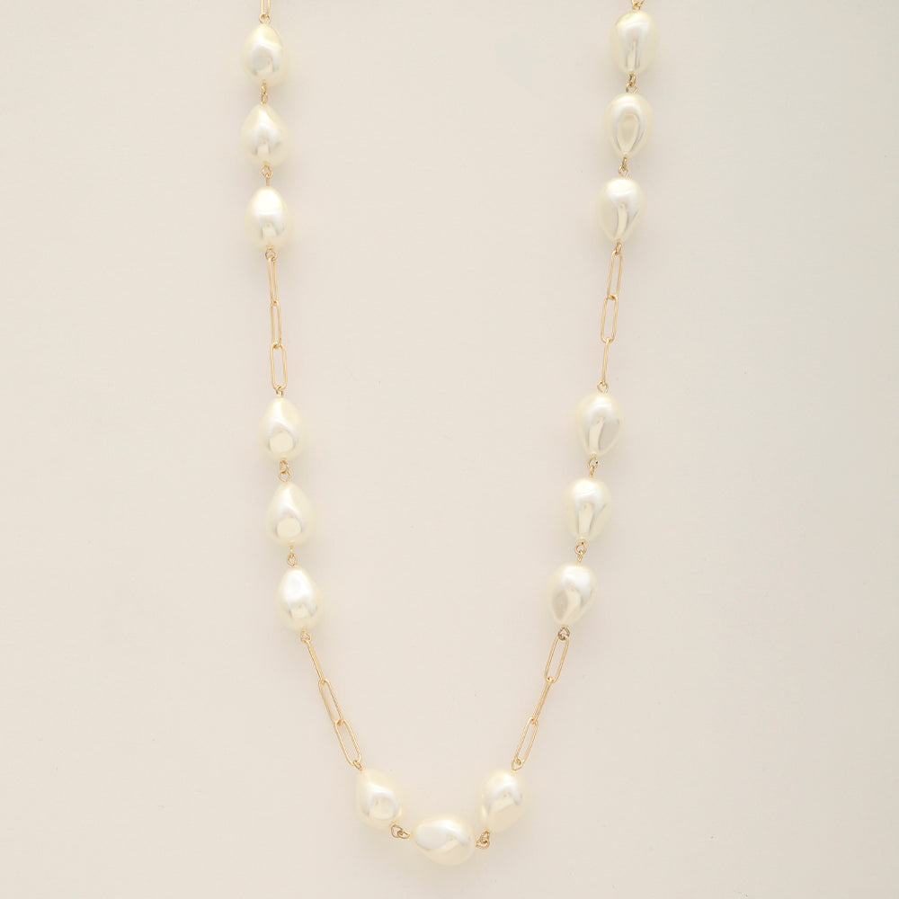 Pearl Station Chain Necklace