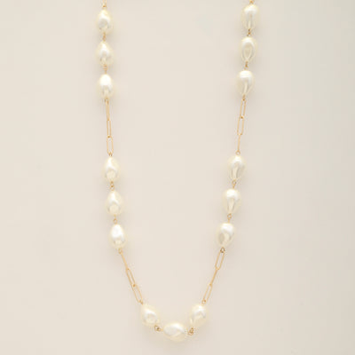 Pearl Station Chain Necklace