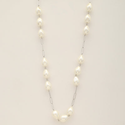 Pearl Station Chain Necklace