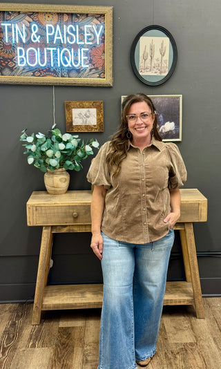 Dust & Honey Corduroy Blouse