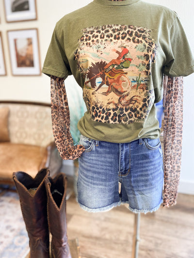 Leopard Bronc T-shirt