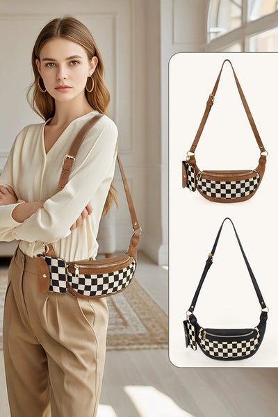 Camille Checkered Duo Crossbody