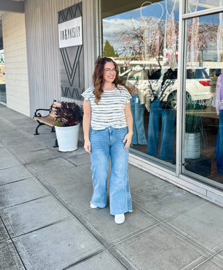 Brantley Braided Wide Legged Jean