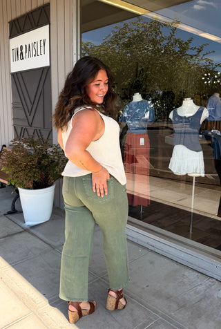 Wild Sage Cropped Denim