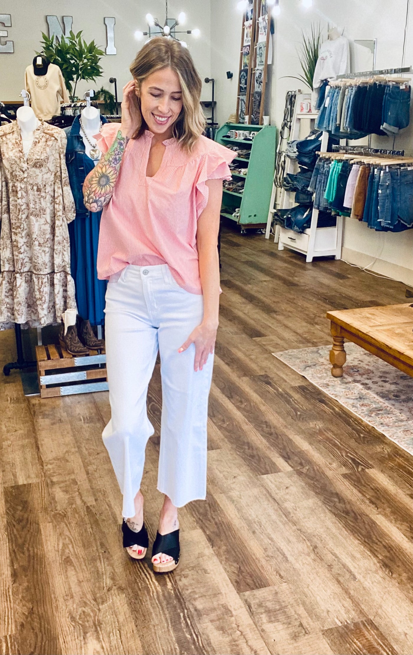 Nautical Wide Leg Pant