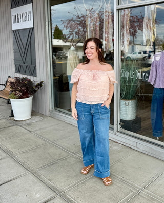 Reyna Ruffle Short Sleeve Blouse