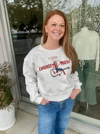 Country Music Cropped Crewneck