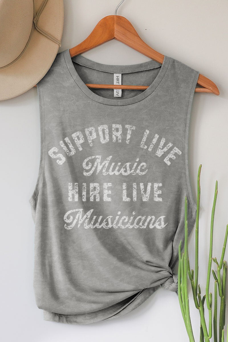 Support Music Graphic Tank