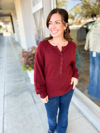 Raglan Henley Sweater