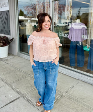 Reyna Ruffle Short Sleeve Blouse