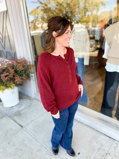 Raglan Henley Sweater