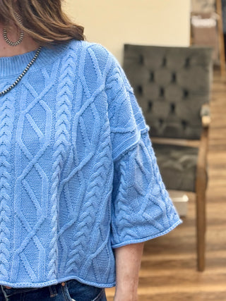 Misty Grace Quarter Sleeve Sweater