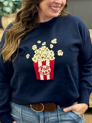 Popcorn & Pearls Sweater