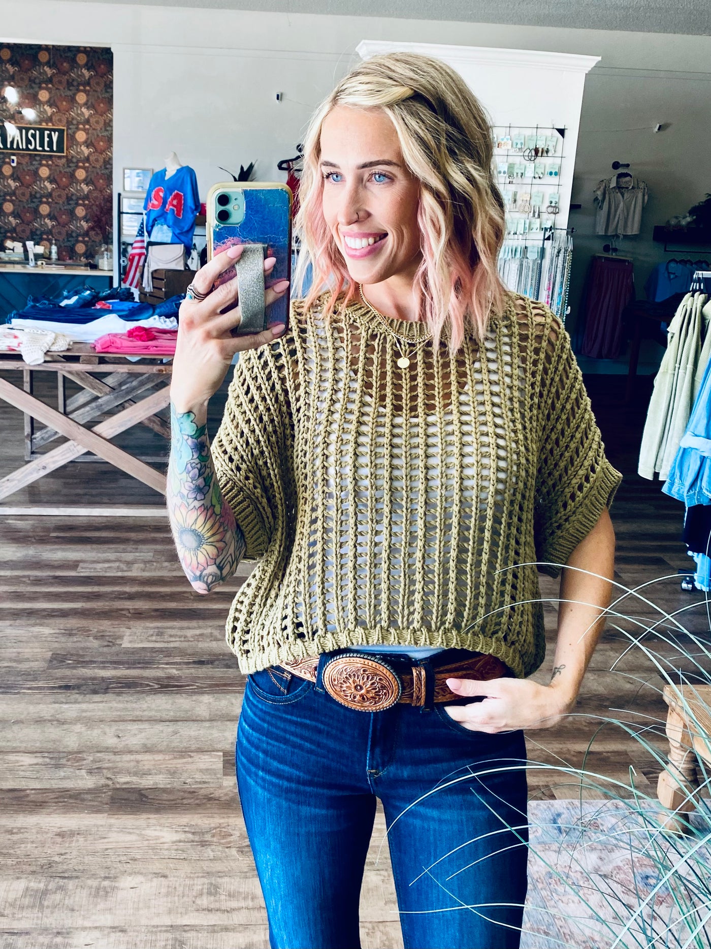 Lila Crochet Top