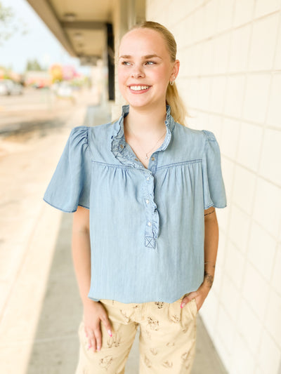 Patsy Denim Top