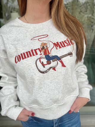 Country Music Cropped Crewneck