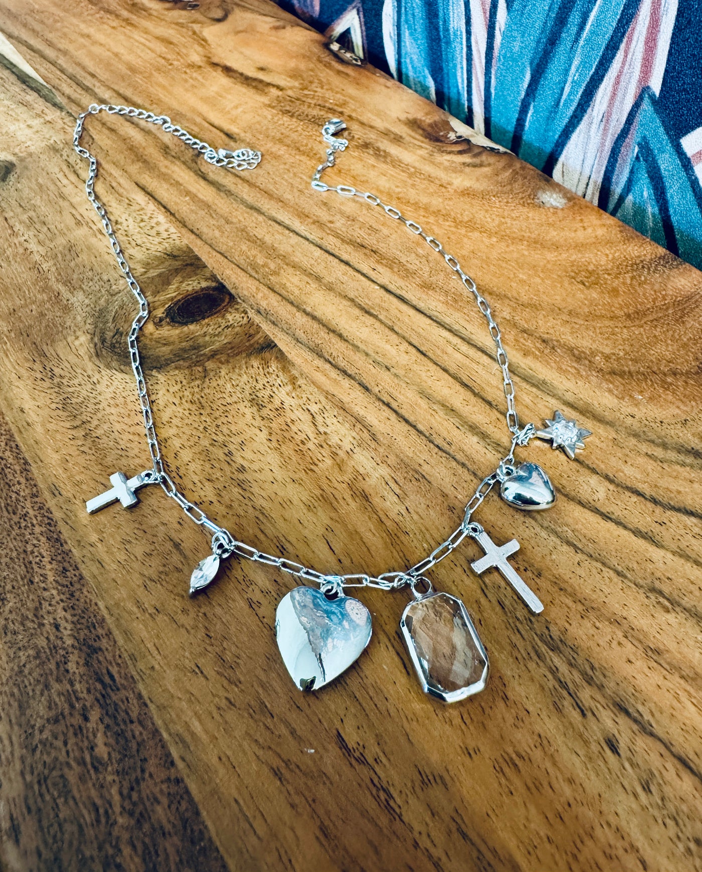 Cross My Heart Charm Necklace
