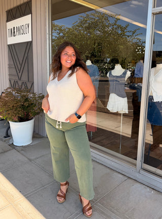 Wild Sage Cropped Denim