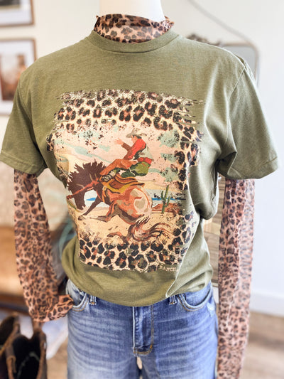 Leopard Bronc T-shirt