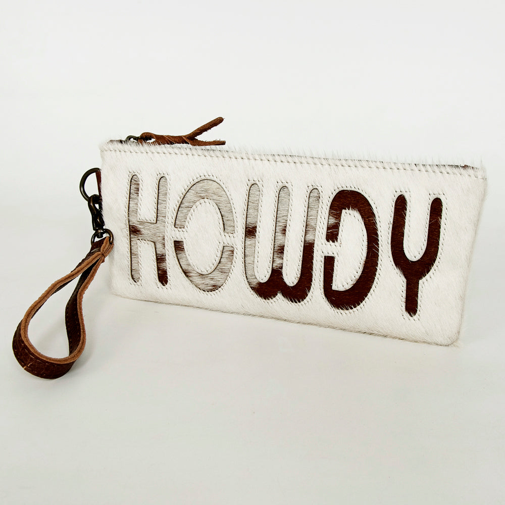 Hair-on Cowhide "Howdy" Wallet