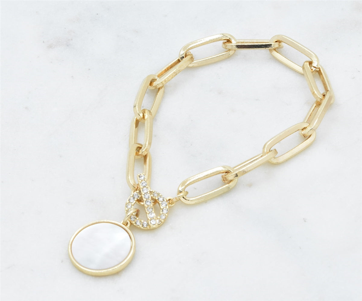 Freshwater Pearl Charm Bracelet