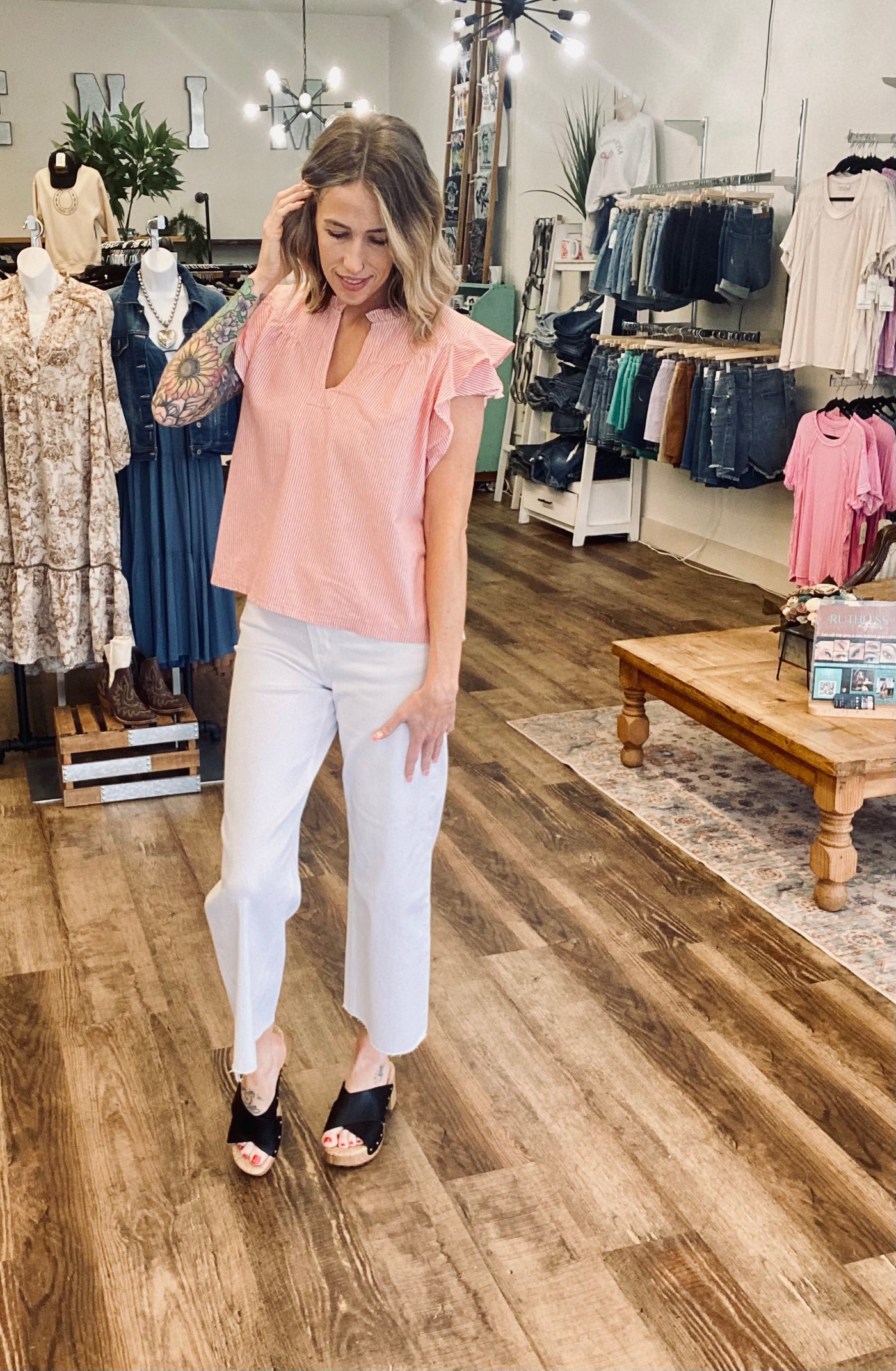 Nautical Wide Leg Pant