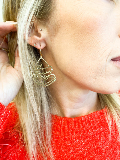 Gold Grinch Earring