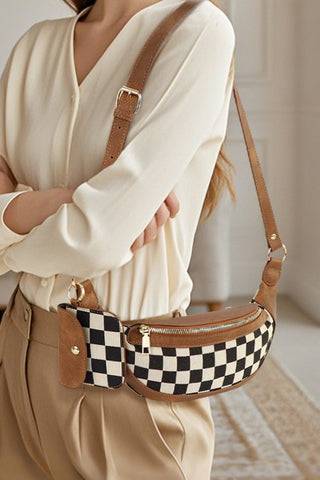 Camille Checkered Duo Crossbody