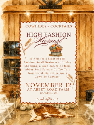 Cowhides & Cocktails Fashion Show Ticket 2026