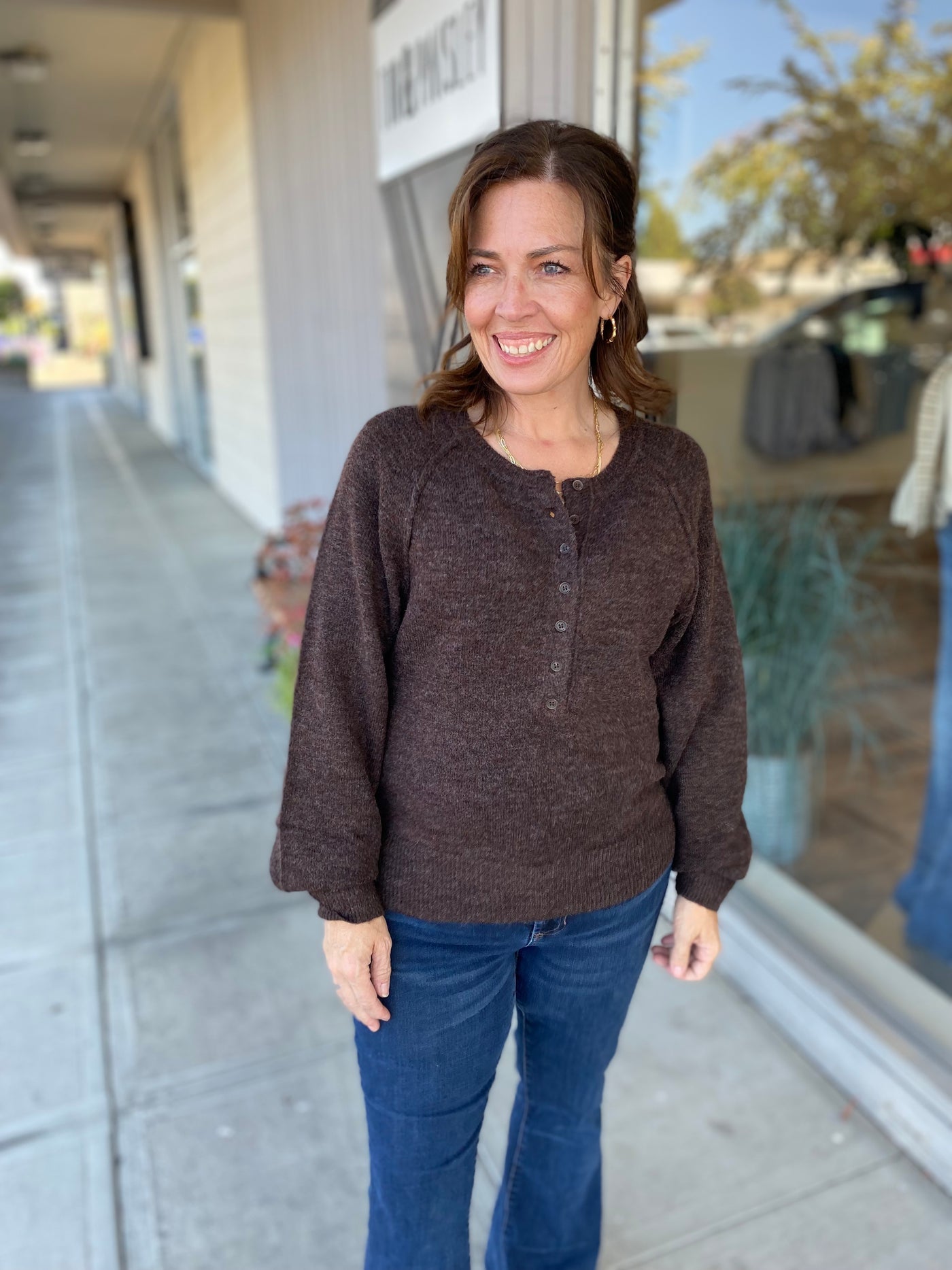 Raglan Henley Sweater