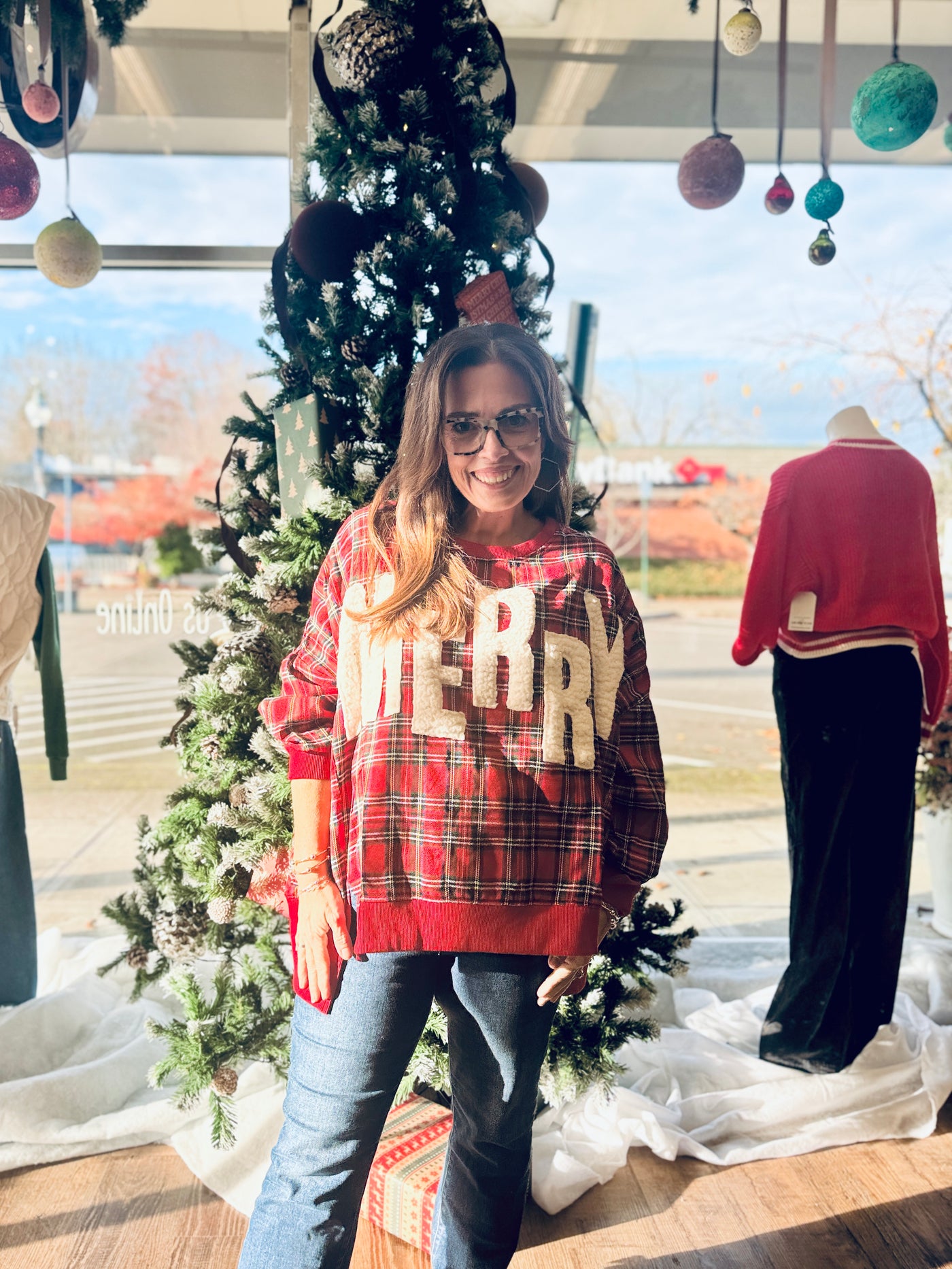 Merry Plaid  Pullover