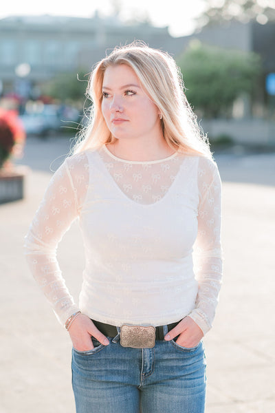 Mesh Bow Longsleeve