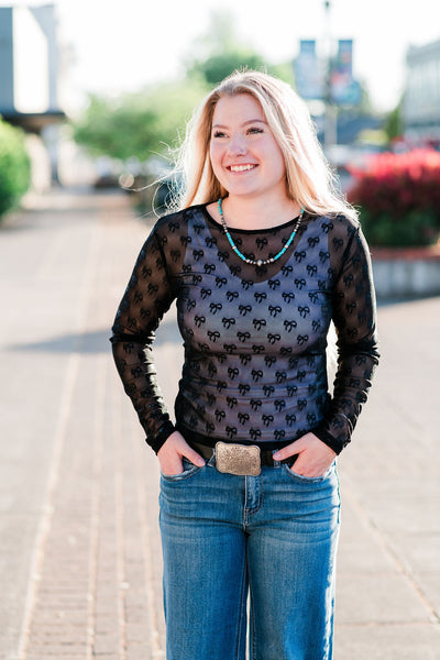Mesh Bow Longsleeve